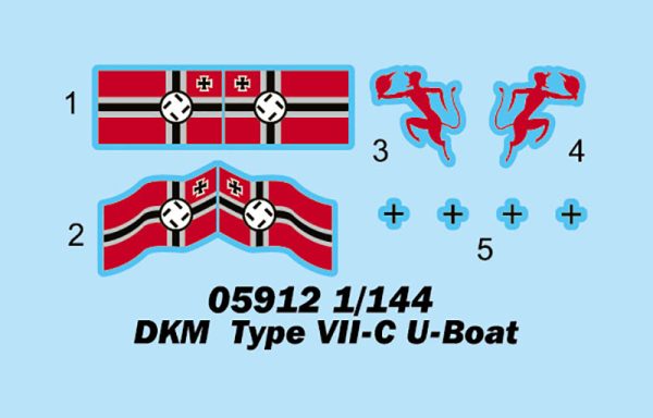 Trumpeter 05912 1/144 DKM Type VII-C U-Boat - Image 2