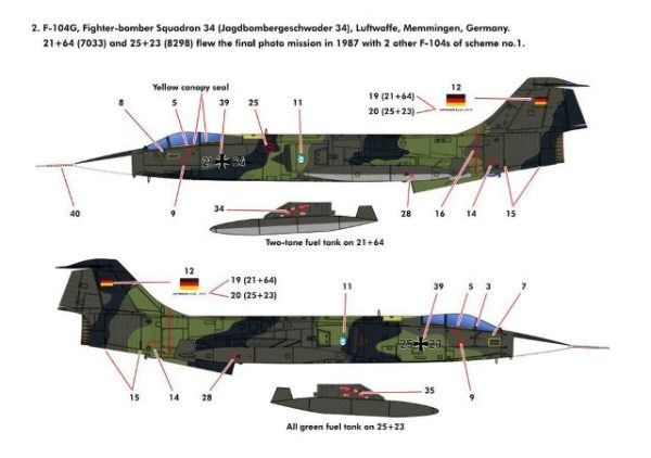 Kinetic Model Kits 48083 1/48 F-104G German Air Force and Marine - Image 2