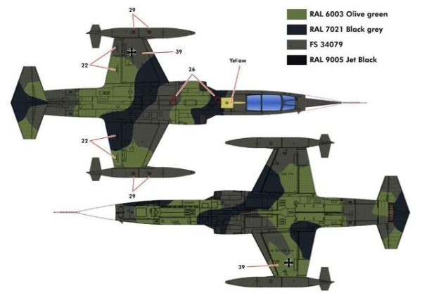 Kinetic Model Kits 48083 1/48 F-104G German Air Force and Marine - Image 4