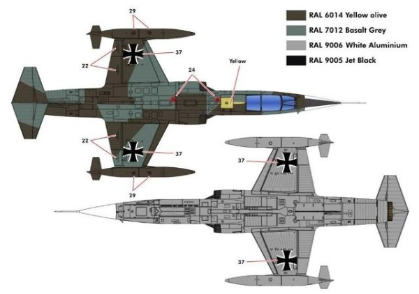 Kinetic Model Kits 48083 1/48 F-104G German Air Force and Marine - Image 5