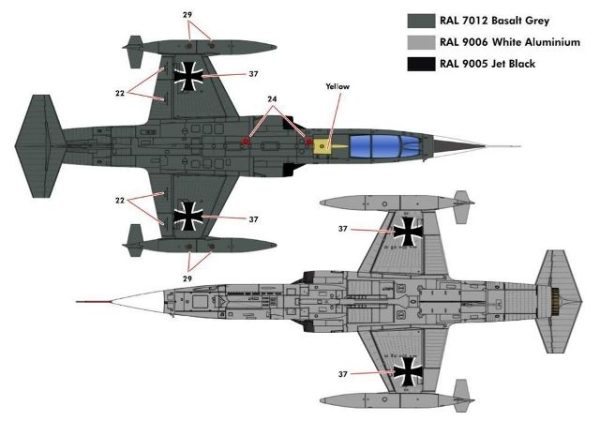 Kinetic Model Kits 48083 1/48 F-104G German Air Force and Marine - Image 7