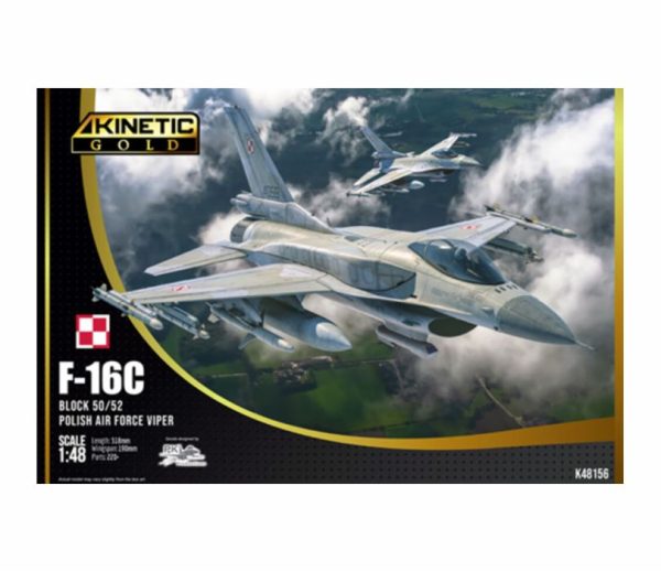 Kinetic Model Kits 48156 1/48 F-16C Block 50/52 Polish AF Viper(with CFT) Gold series